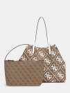Guess Vikky Large Tote Bag, Latte Logo/White thumbnail