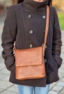 House of Sajaco Liten Crossover Skinnveske, cognac thumbnail