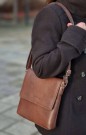 House of Sajaco Liten Crossover Skinnveske, brun thumbnail