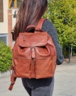 House of Sajaco Skinn Ryggsekk, cognac thumbnail