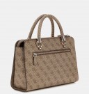Guess Orlina Logo Society Satchel, Latte Logo/Brown thumbnail