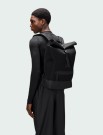 Rains Rolltop Rucksack Mesh, Black thumbnail