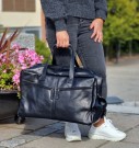 House of Sajaco Skinn Weekendbag, Svart thumbnail