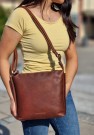 House of Sajaco Crossover Skinnveske, cognac thumbnail