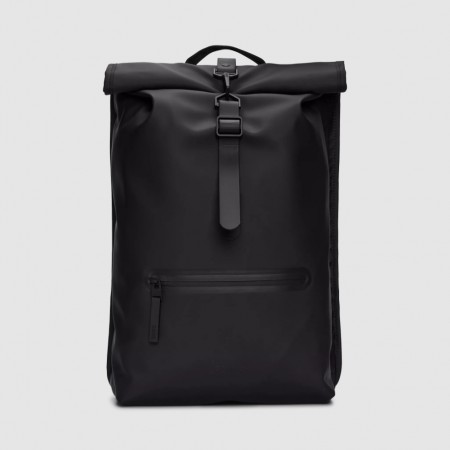 Rains Rolltop Rucksack, Black