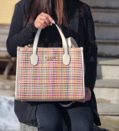Guess Silvana Compartment Tote Veske, Multi