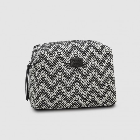 Lycke Toilet Bag Flora, Black/White