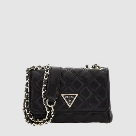 Guess Giully Mini 2 Comp Convertible Flap, Black