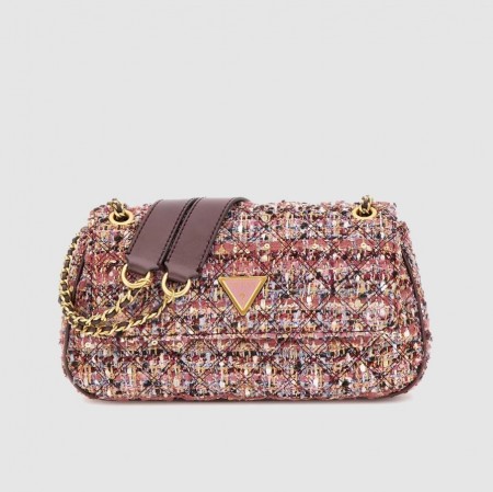 Guess Giully Convertible Crossbody Flap, Purple Multi