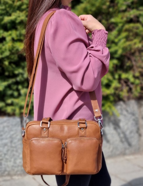 House of Sajaco Skinnveske, cognac