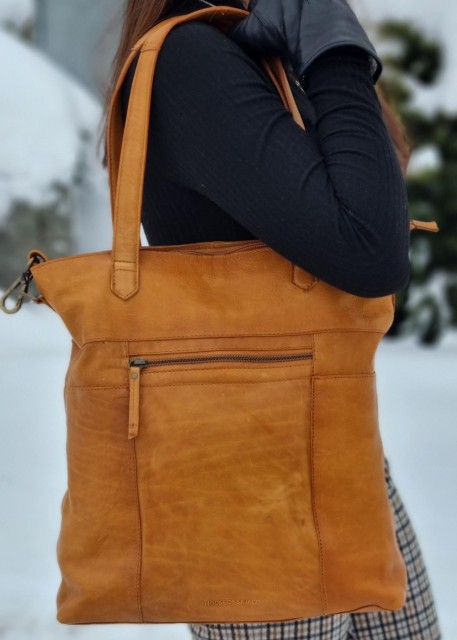 House of Sajaco Skinnveske, cognac