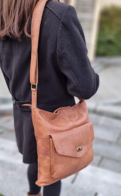 House of Sajaco Crossover Skinnveske, brun