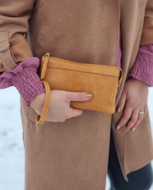 House of Sajaco Clutch Veske, cognac