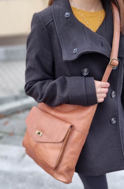 House of Sajaco Crossover Skinnveske, brun