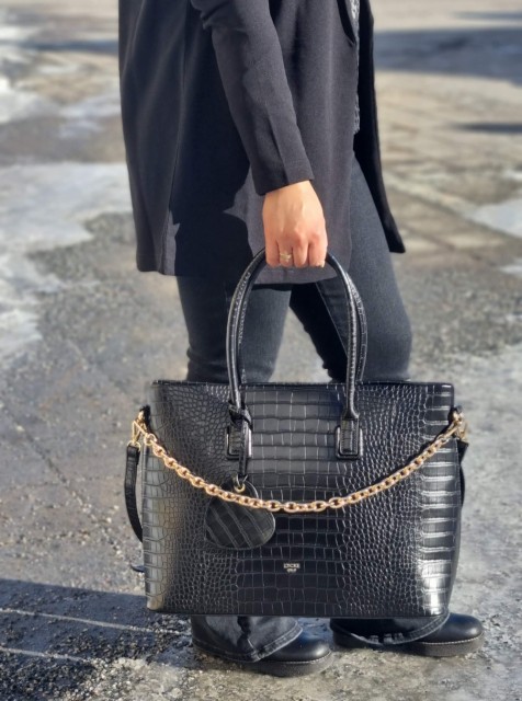 Lycke Tote Bag, Svart