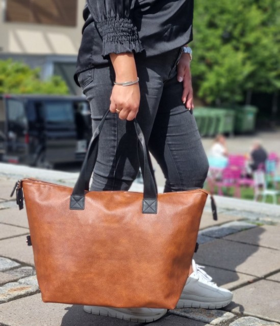 Puccini veske, cognac
