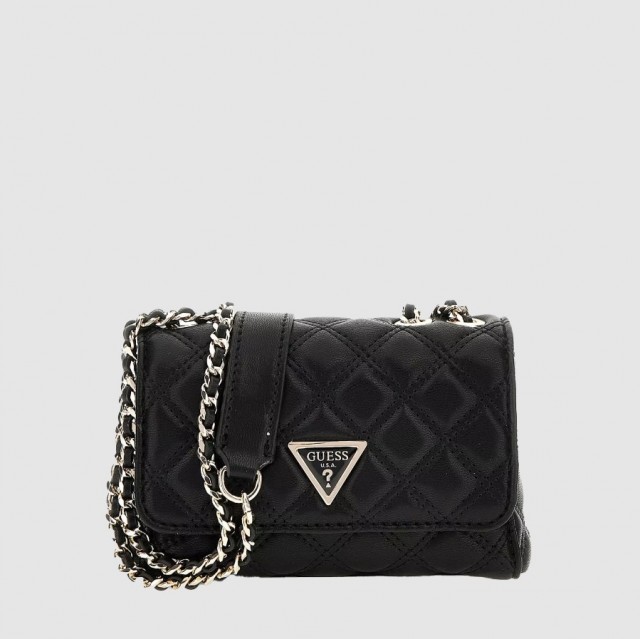 Guess Giully Mini 2 Comp Convertible Flap, Black