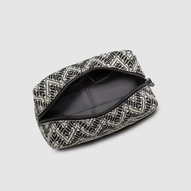 Lycke Toilet Bag Flora, Black/White