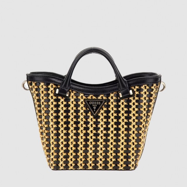 Guess Atalia Mini Tote, Natural/Black