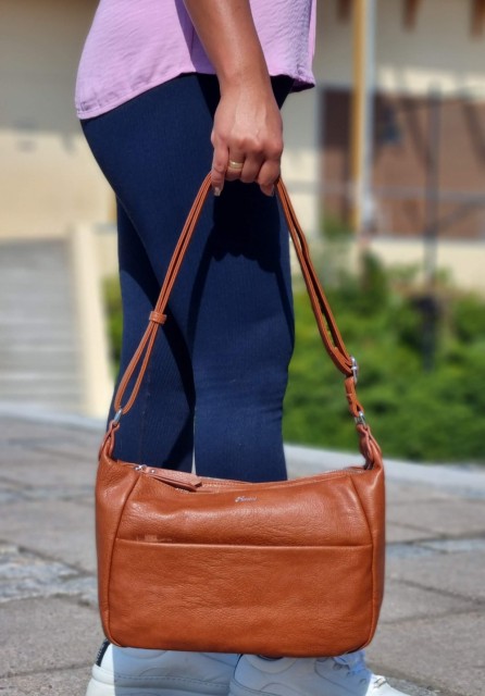 Puccini Crossover Veske, cognac