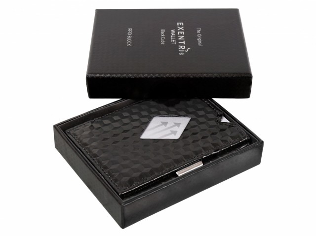 Exentri kortholder / lommebok Black Cube