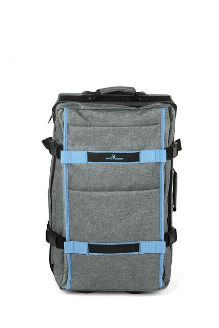 North Pioneer Cargo Duffelbag med Hjul, Medium, grey/light blue