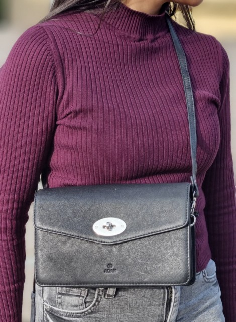 Adax Ravenna Shoulder Bag Anika, Black