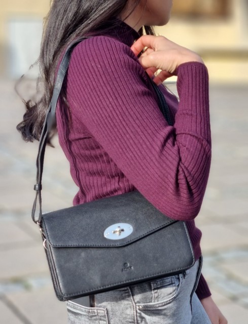 Adax Ravenna Shoulder Bag Anika, Black