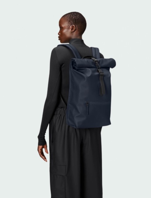 Rains Rolltop Rucksack, Navy