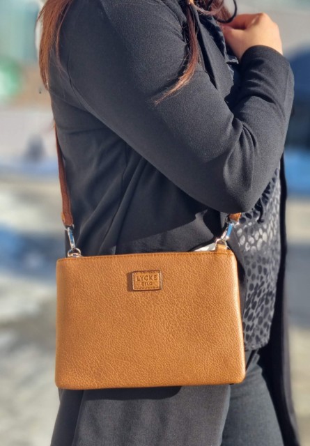 Lycke Nora Clutch Veske, cognac