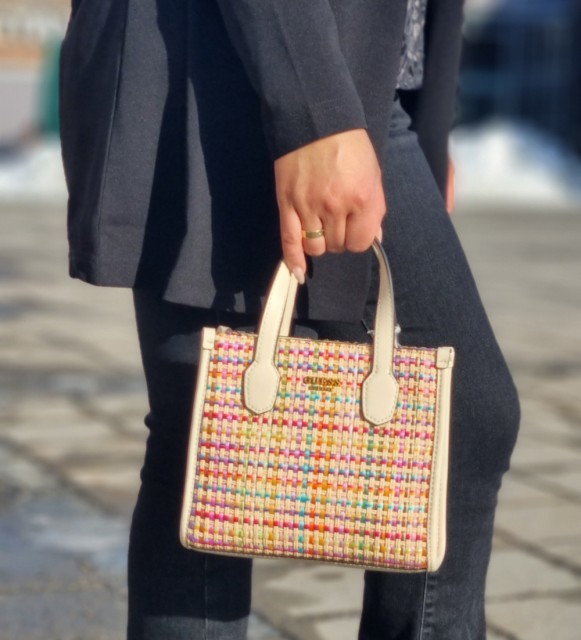 Guess Silvana Compartment Mini Tote Veske, Multi