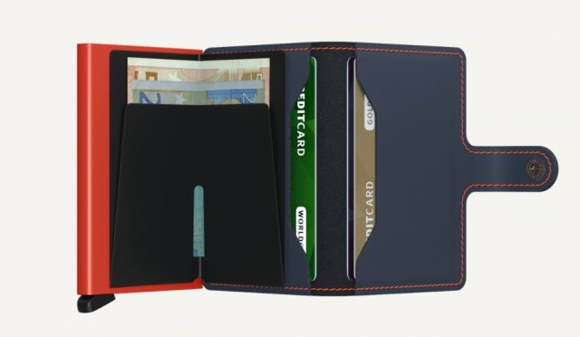Secrid Miniwallet, Nightblue Orange