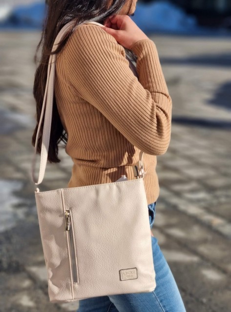 Lycke Nora Liten Crossover Veske, beige