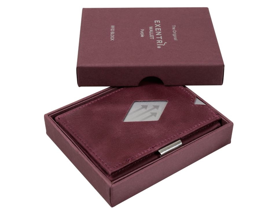 Exentri kortholder / lommebok, Purple