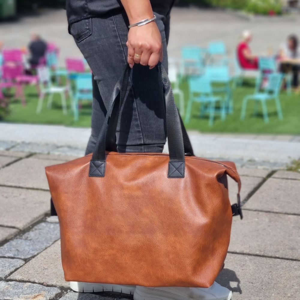 Puccini Duffel Bag Ariadne, cognac