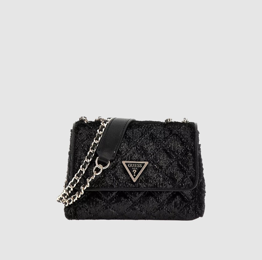 Guess Giully Mini 2 Comp Convertible Flap, Black