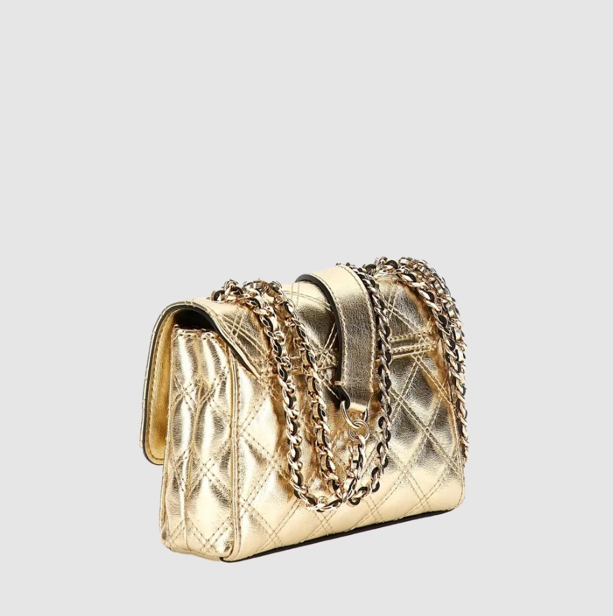 Guess Giully Mini 2 Comp Convertible Flap, Gold
