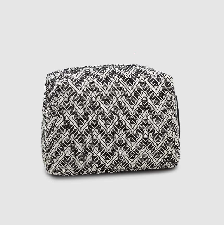 Lycke Toilet Bag Flora, Black/White