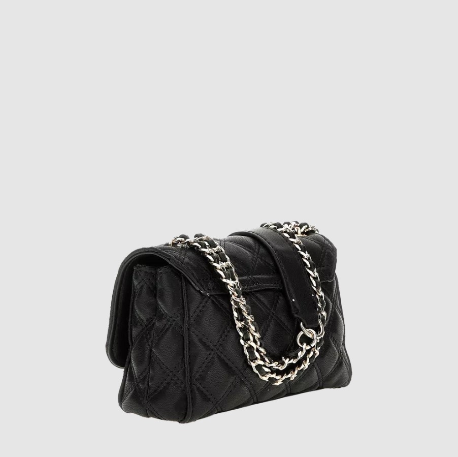 Guess Giully Mini 2 Comp Convertible Flap, Black