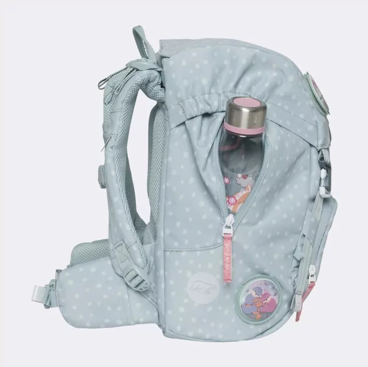 Beckmann Skolesekk Classic 22L, Forest Deer Dusty Mint