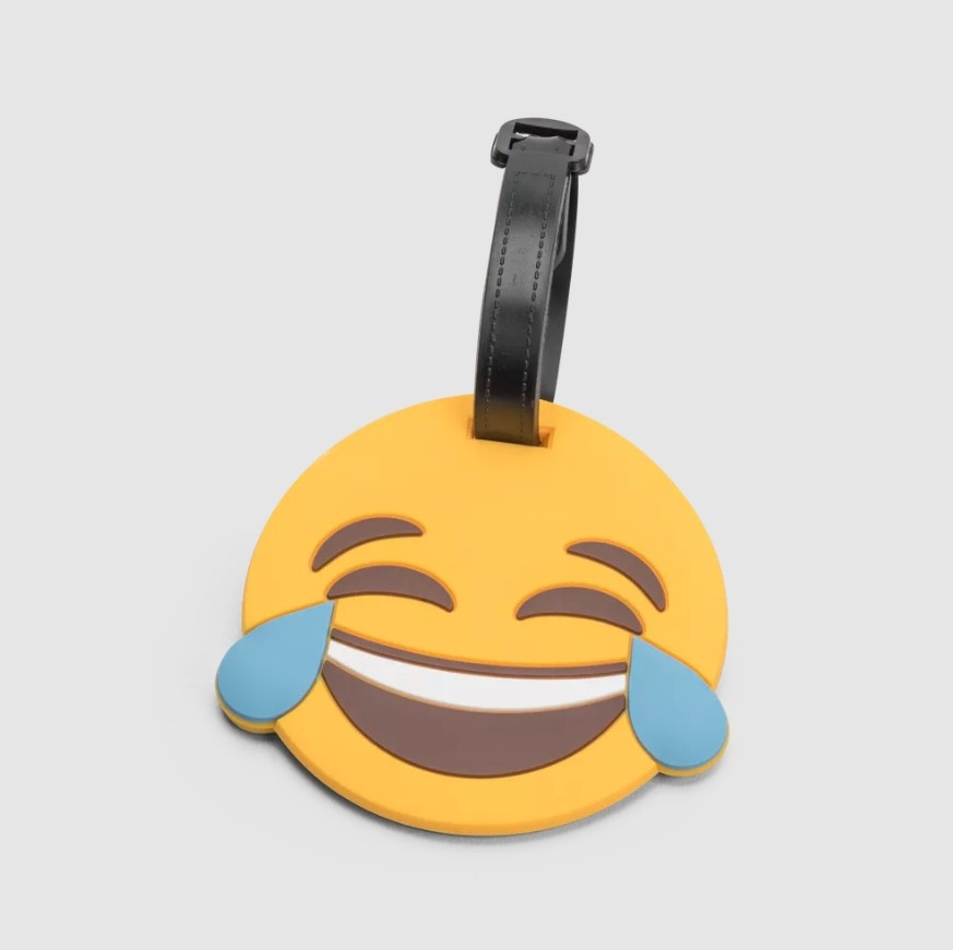 North Pioneer Luggagetag Emoji Smile, Yelow
