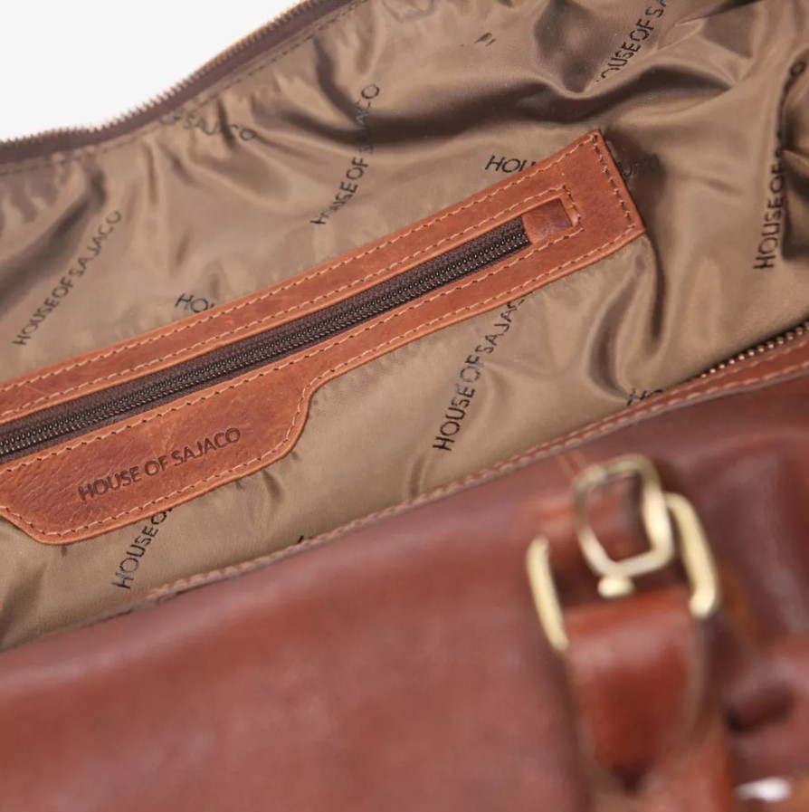 House of Sajaco Weekend Bag, Cognac