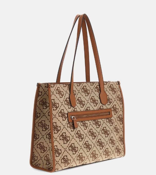 Guess Silvana Girlfriend Tote, Latte Logo