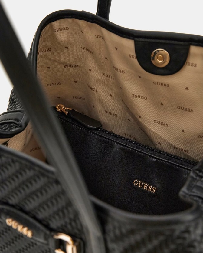 Guess Vikky II Large 2 in 1 Tote, Black