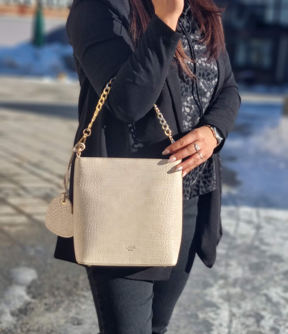 Lycke Hobo Veske, beige
