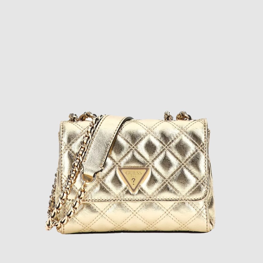 Guess Giully Mini 2 Comp Convertible Flap, Gold