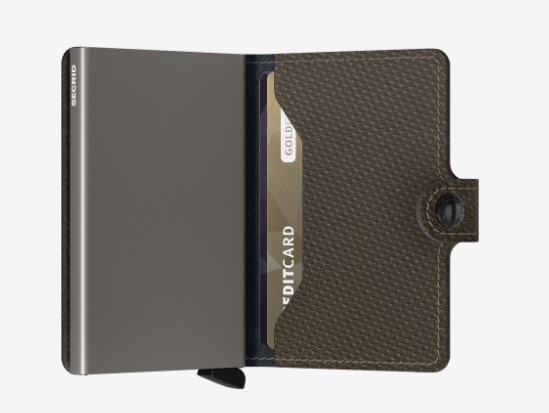Secrid Miniwallet, Carbon Khaki