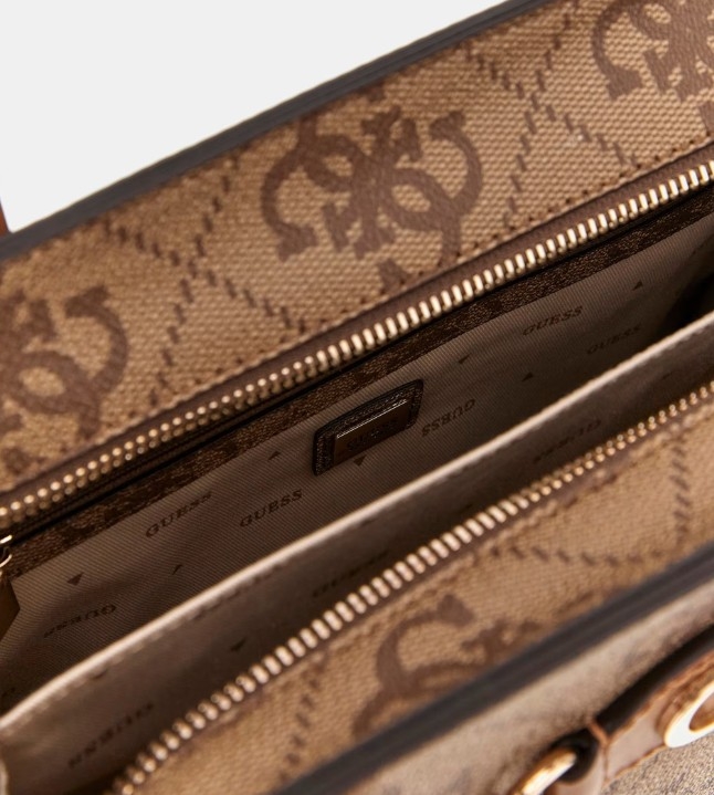 Guess Izzy 2 Comp Tote, Latte Logo