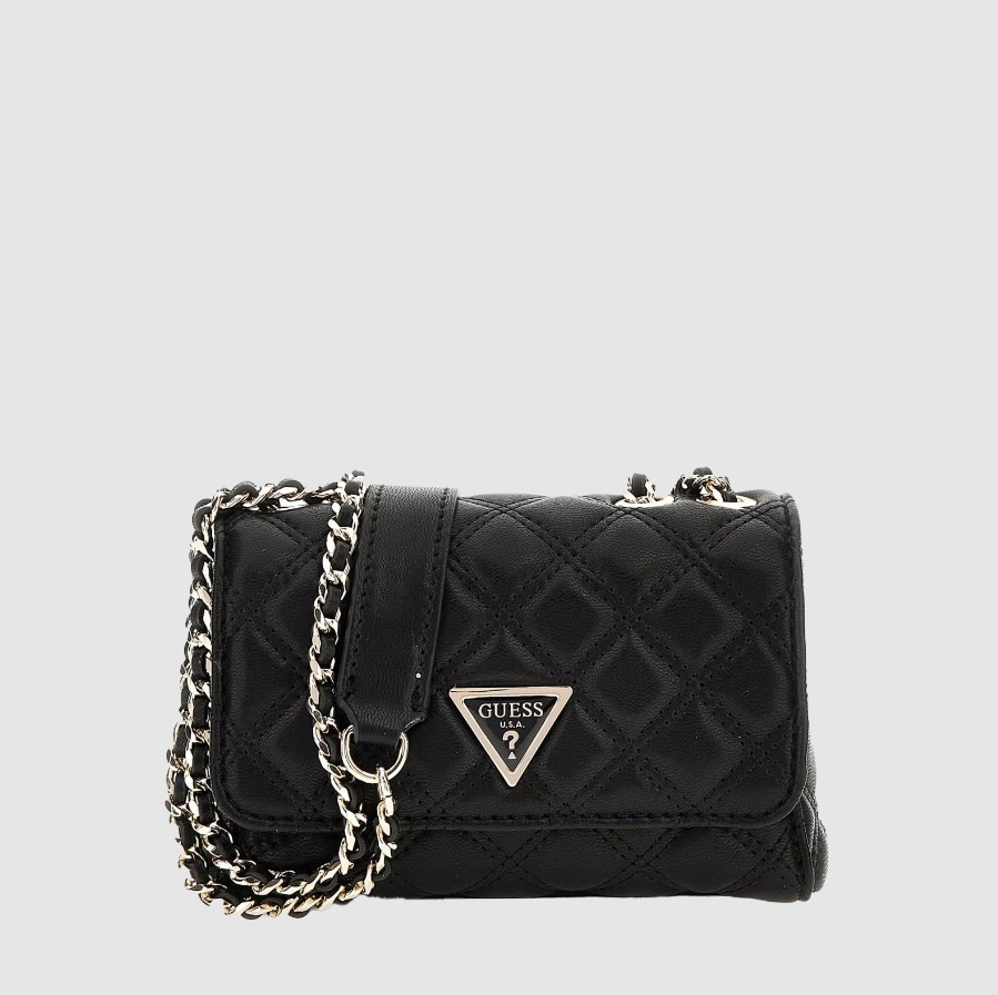 Guess Giully Mini 2 Comp Convertible Flap, Black