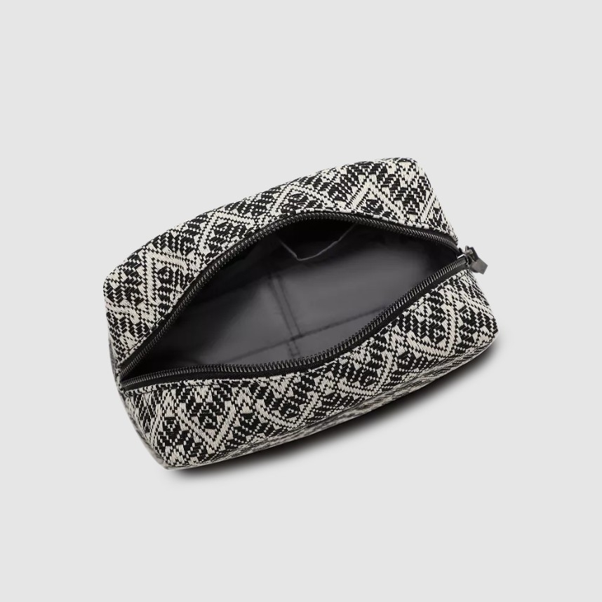 Lycke Toilet Bag Flora, Black/White
